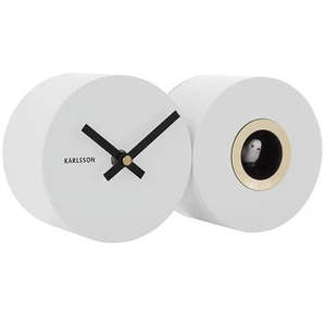 Clocks: Duo Cuckoo Clock - Matte White