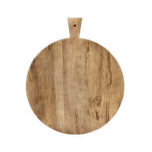 Large Round Serving Board - Elm Wood
