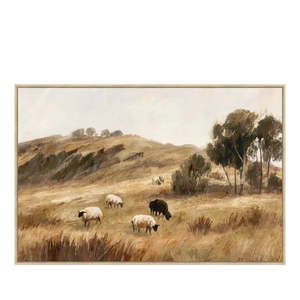 Hand Embellished & Framed Canvas Art - Roaming