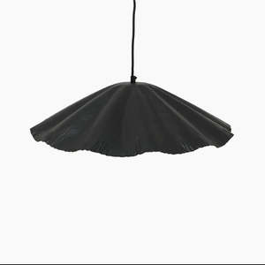 Crimped Pendant Small - Black and Gold