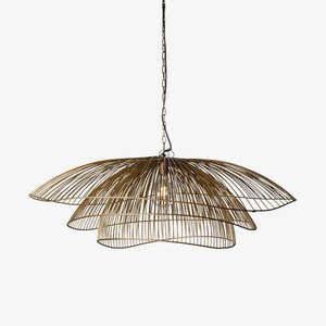 Havana Layered Pendant - Antique Brass