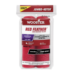 Wooster Jumbo Koter Red Feather 115mm x 6mm Roller Sleeve (2 Pack) - Shieldcoat NZ