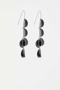 Fossen Drop Earring | Gunmetal
