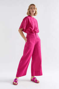 Elk: Anneli Light Linen Pant | Bright Pink