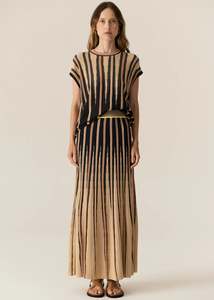 Pol: Tedd Knit Tee | Ink/Camel