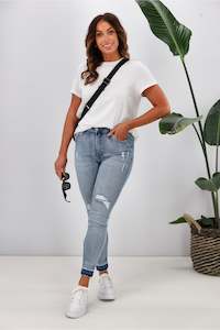 Amys Favourites: Wakee Georgia Ripped Jean Blue