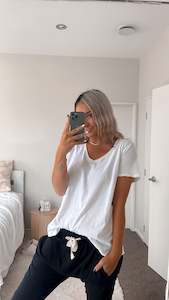 Elm Fundamental Vee Tee White