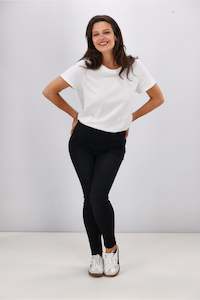 Wakee: Wakee Denim Moxy Pull On Jean Black