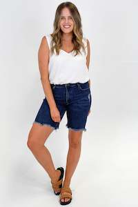 Wakee: Wakee Denim Gigi Short Indigo