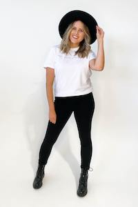 Wakee: Wakee Denim Jayne Stretch Pant Black