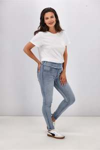 Wakee Denim Moxy Pull On Jean Washed Blue