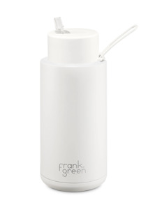 Frank Green 34oz/1000ml Reusable Bottle Straw White