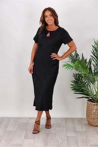 Huffer: Huffer Twilight Keyhole Dress Black