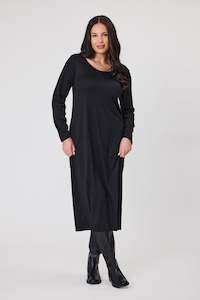 Alpine by Shine On Riviera Merino Cocoon Dress Black