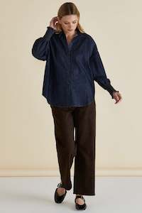 Betty Basics Steffie Relax Straight Leg Jean Leopard Chocolate Print