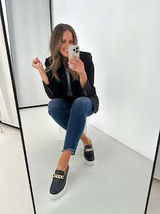 Keds Triple Decker Loafer Lug Black Gold