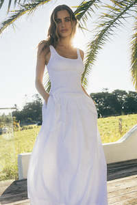 All Dresses: All About Eve Essential Maxi Dress White