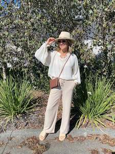 Shine On Label Harvest Poet Blouse Vintage White