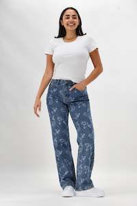 All Bottoms: Shine On Label Drew Jean Floral Print