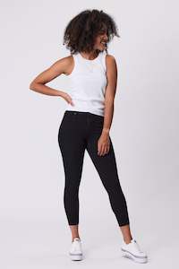 Caths Favourites: Shine On Label Cropped Sculpt Jeans Black