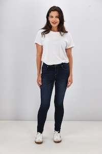 Shine On Label Sculpt Denim Jean Super Dark Indigo