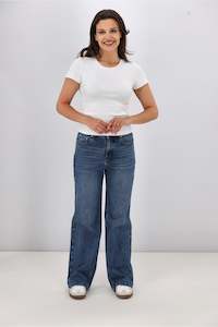 Shine On Label Denim Collection: Shine On Label Chapel Classic Wide Leg Jeans Indigo