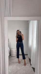 Shine On Label Denim Collection: Shine On Label Devon Cropped Bootcut Jean