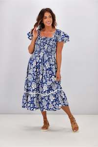 Joop Gypsy: Joop & Gypsy Aloha Dress Cobalt Print