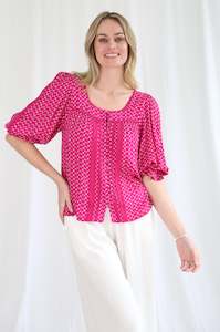 Salty Bright Pippa Top Magenta