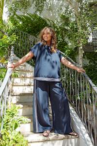 Elm Foxwood: Elm Ric Rac Top Navy