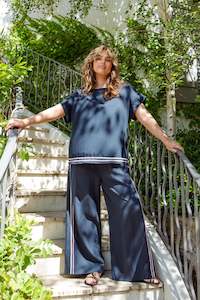 Elm Foxwood: Elm Ric Rac Pant Navy