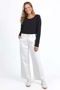 Elm Izzy Wide Leg Jean Vintage White