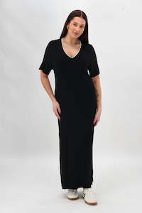 Sale Dresses: Shine On Label Karleen Rib Knit Dress Black