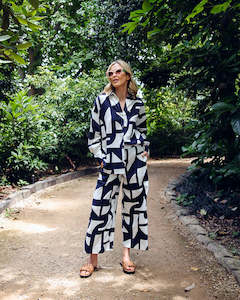 Elm Dali Abstract Pant Midnight Abstract Print