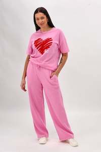 Rebel Club Remi Track Pant Pink Wash