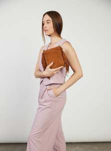 Caths Favourites: Saben Coco Mini Bag Suede + Fringe Tan