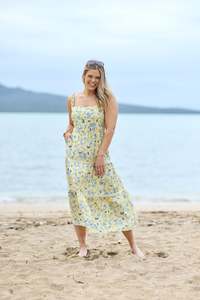 Cheryls Favourites: Shine On Label Orriella Dress Yellow Blue Floral
