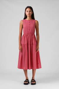 Cheryls Favourites: RPM Smock Midi Dress Red Pinstripe