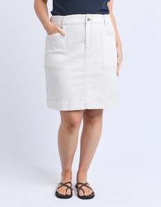 Vickis Favourites: Elm Atlas Denim Skirt Vintage White