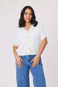 Vickis Favourites: Shine On Label Zosia Batwing Cardigan White