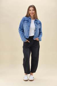 Wakee By Lily Denim Jacket Blue Wash