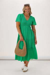 Gloss The Label Reverie Midi Dress Green