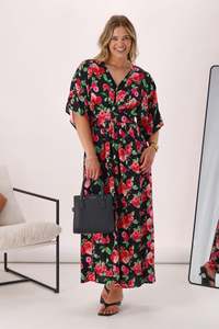 Gloss The Label Columbia Rosewood Dolman Sleeve Dress