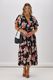 Gloss Tate Mock Wrap Front Dress Black Floral