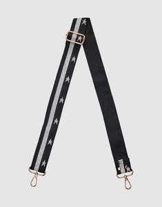 Louenhide: Louenhide Munroe Black Silver Star Guitar Strap