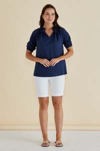 Betty Basics Sale: Betty Basics Joanne Blouse Navy Blue