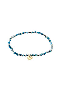 Pilgrim Indie Bracelet Gold Plated Blue