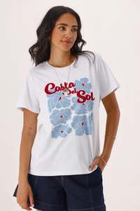 Shine On Label Costa Del Sol Tee White