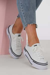 Keds Triple Up Leather Bumper Foxin Sneaker White