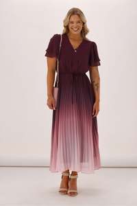 All Dresses: Celebration Tessa Dress Ombre Burgundy Pink Pre Order Due Late Feb